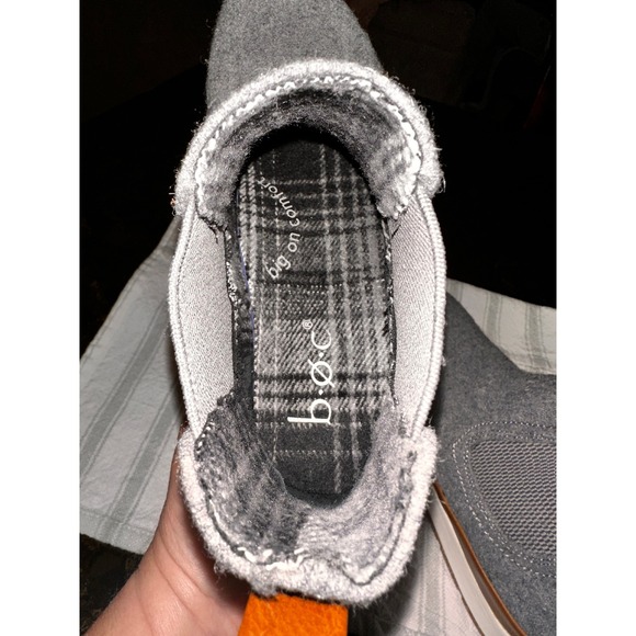 BOC Born Concept Grey Felt Chelsea Boots Ankle Boots Women's Size 6 - Picture 2 of 2